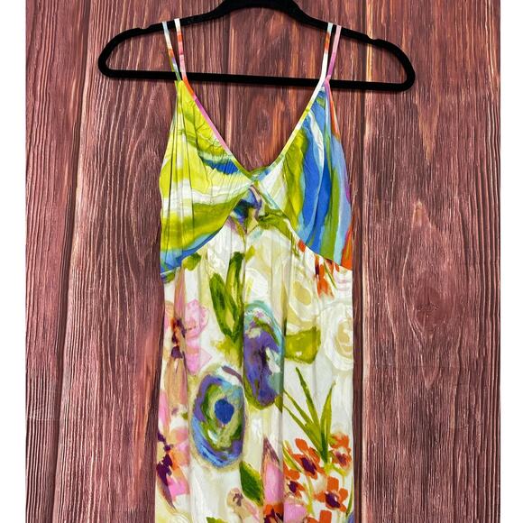 Jams World Womens Maxi Dress Floral Hawaiian Colorful Tropical Size Medium - Picture 4 of 11